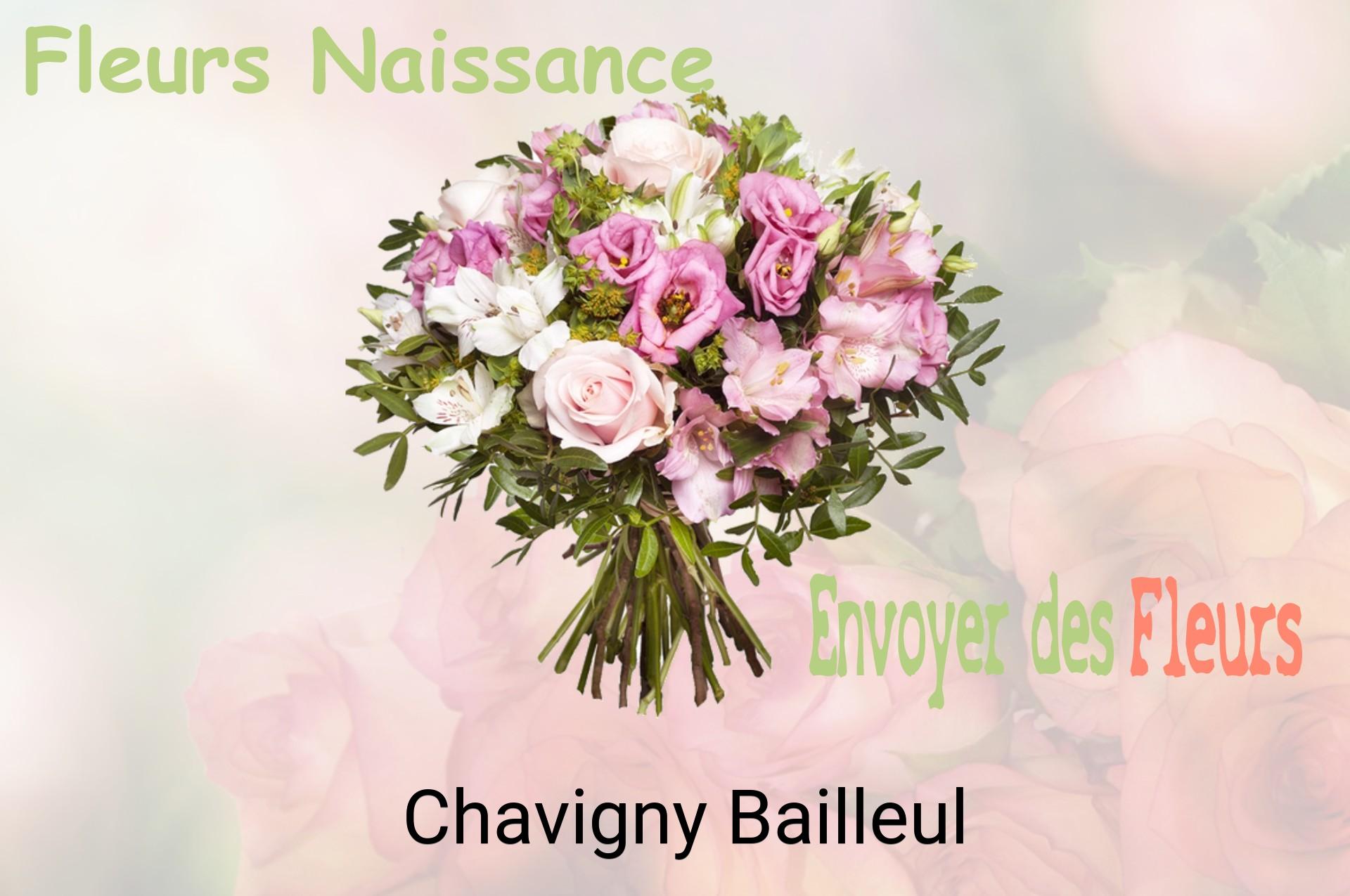 Bouquet de fleurs de naissance livré à Chavigny-Bailleul